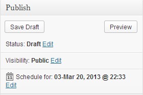 WordPress Schedule Post