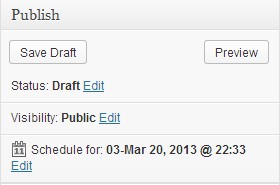 WordPress Schedule Post